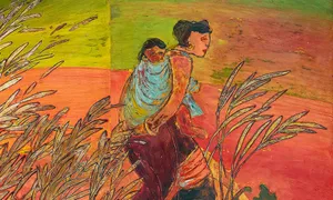 Làng quê, con người Tây Nguyên qua tranh sơn mài Làng quê, con người Tây Nguyên qua tranh sơn mài